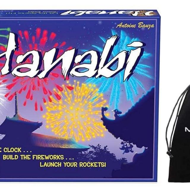 Hanabi Cards Game Bundle with Mr Dice Drawstring Bag