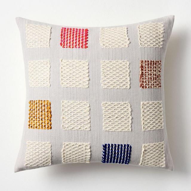 William Storms Pillow Cover, Wool and Cotton Industrial Canvas, Multi, 20x20