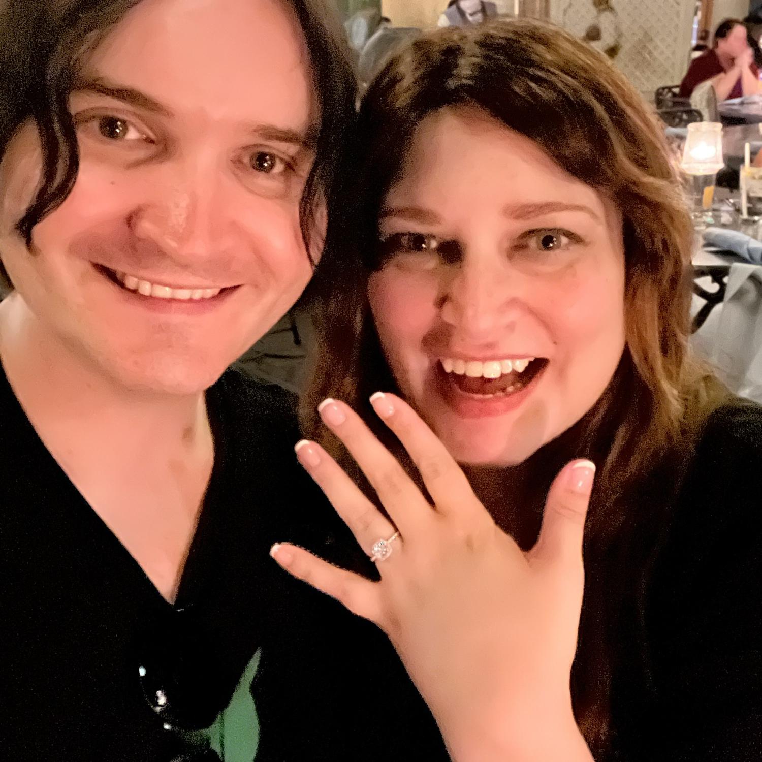 The REALLY important thing? We got engaged at the end of the day at Disneyland. We had dinner at the Blue Bayou (also Robert’s first time) and he got down on his knee and proposed.