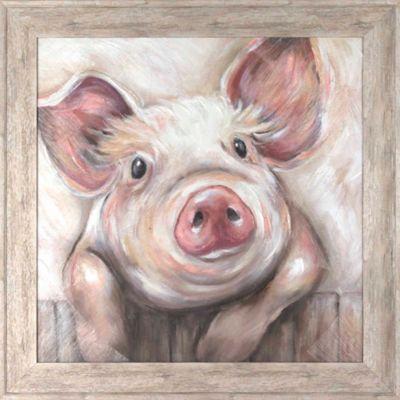 Lola Pig 21.63-Inch x 21.38-Inch Framed Wall Art