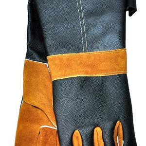 8113 - G & F 8115 Premium Grain Leather Gloves, BBQ gloves, Grill Gloves, Fireplace Gloves, Cotton lining with 14.5-Inch Extra Long Sleeve Heat Resistant Gloves