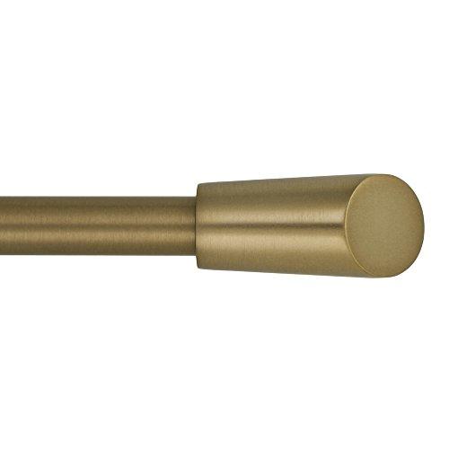 Ivilon Window Curtain Rod - Edge Style Drapery Treatments, 48 to 86 Inch. Color Warm Gold