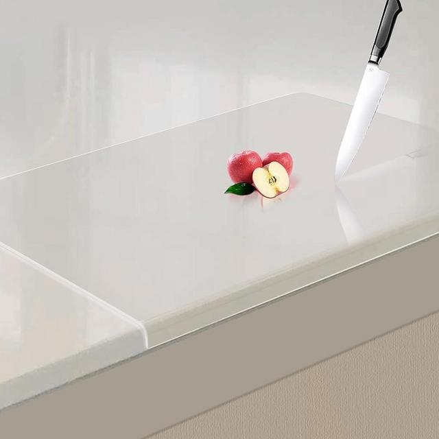 LPZXH Acrylic Cutting Boards for Kitchen Counter， 2023 Upgraded Thicker Clear Cutting Board，Non-Slip Cutting Board with Lip for Kitchen Countertop Protection (18x16 inches)