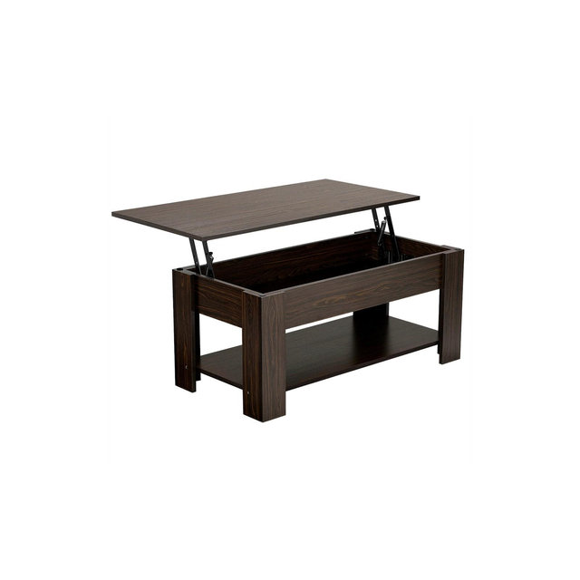 Yaheetech Modern Lift Top Vintage Coffee Table Accent Table w/Hidden Compartment & Storage For Home, Living Room, Reception Room, Office-Espresso
