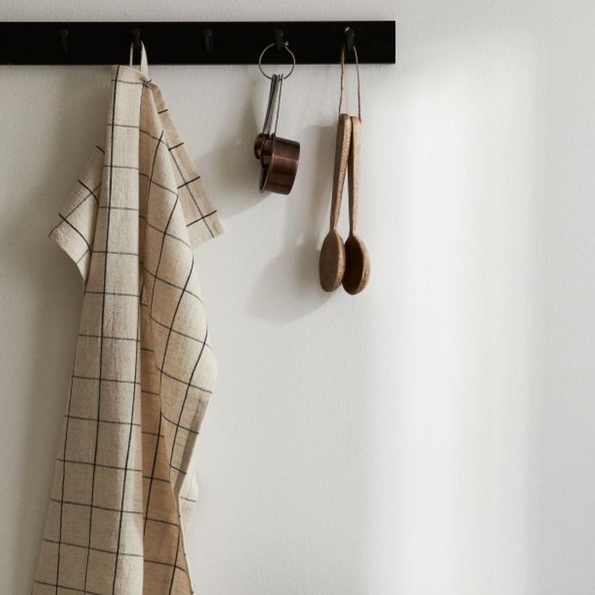 Checked Tea Towel - Beige/checked - Home All | H&M US
