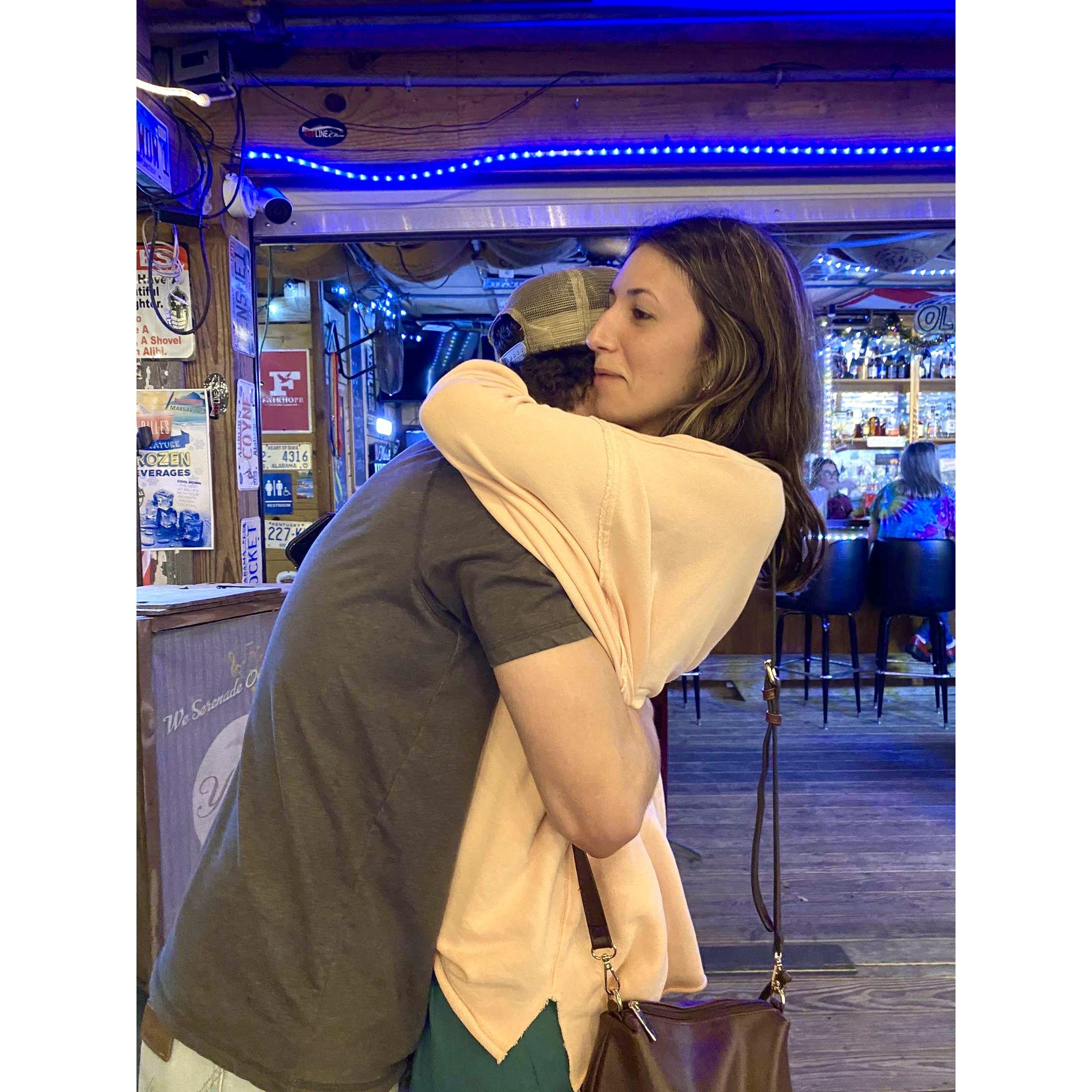 Colette quickly fell in love with supporting Hunter at all of his local music gigs!
