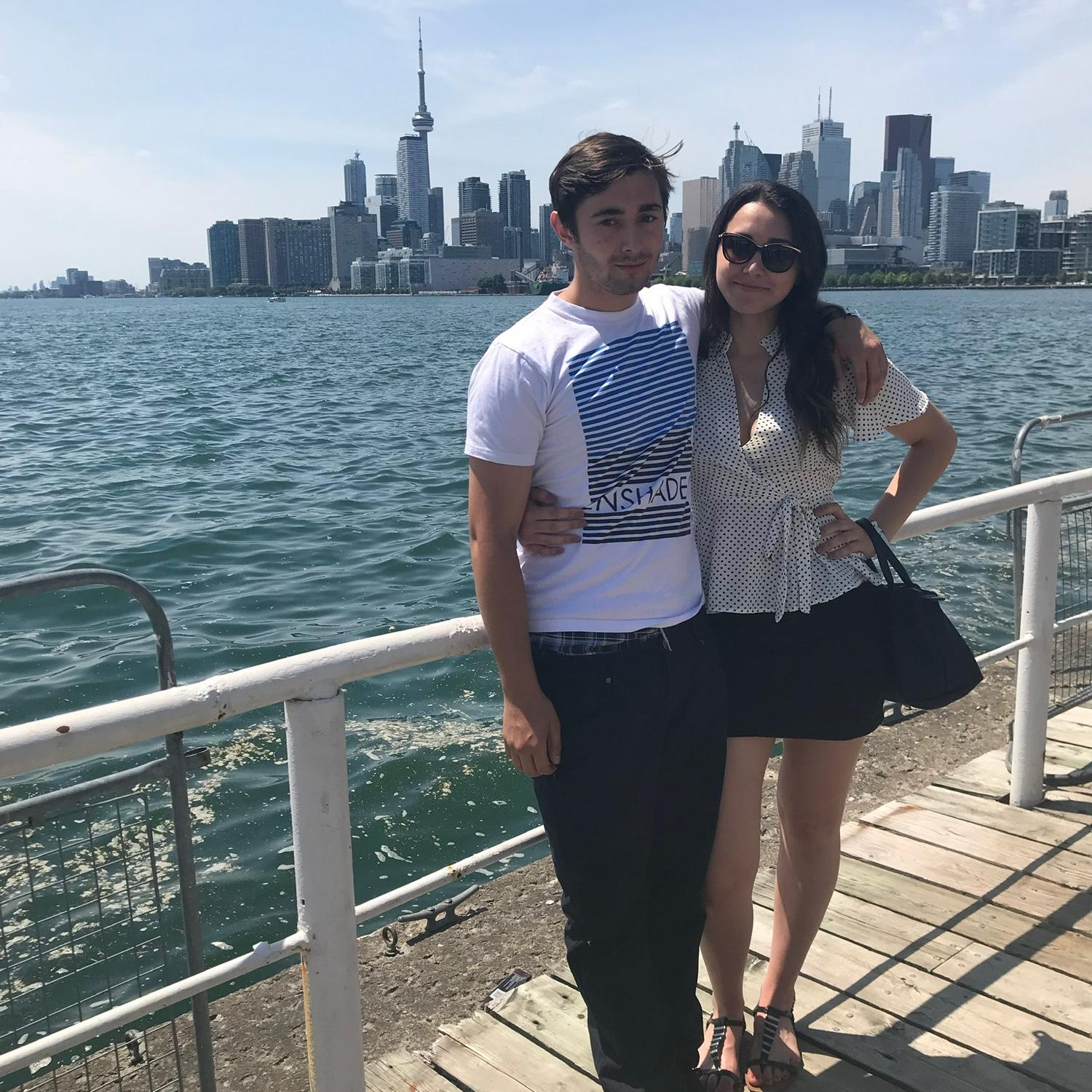 Sophia visiting Alex in Toronto