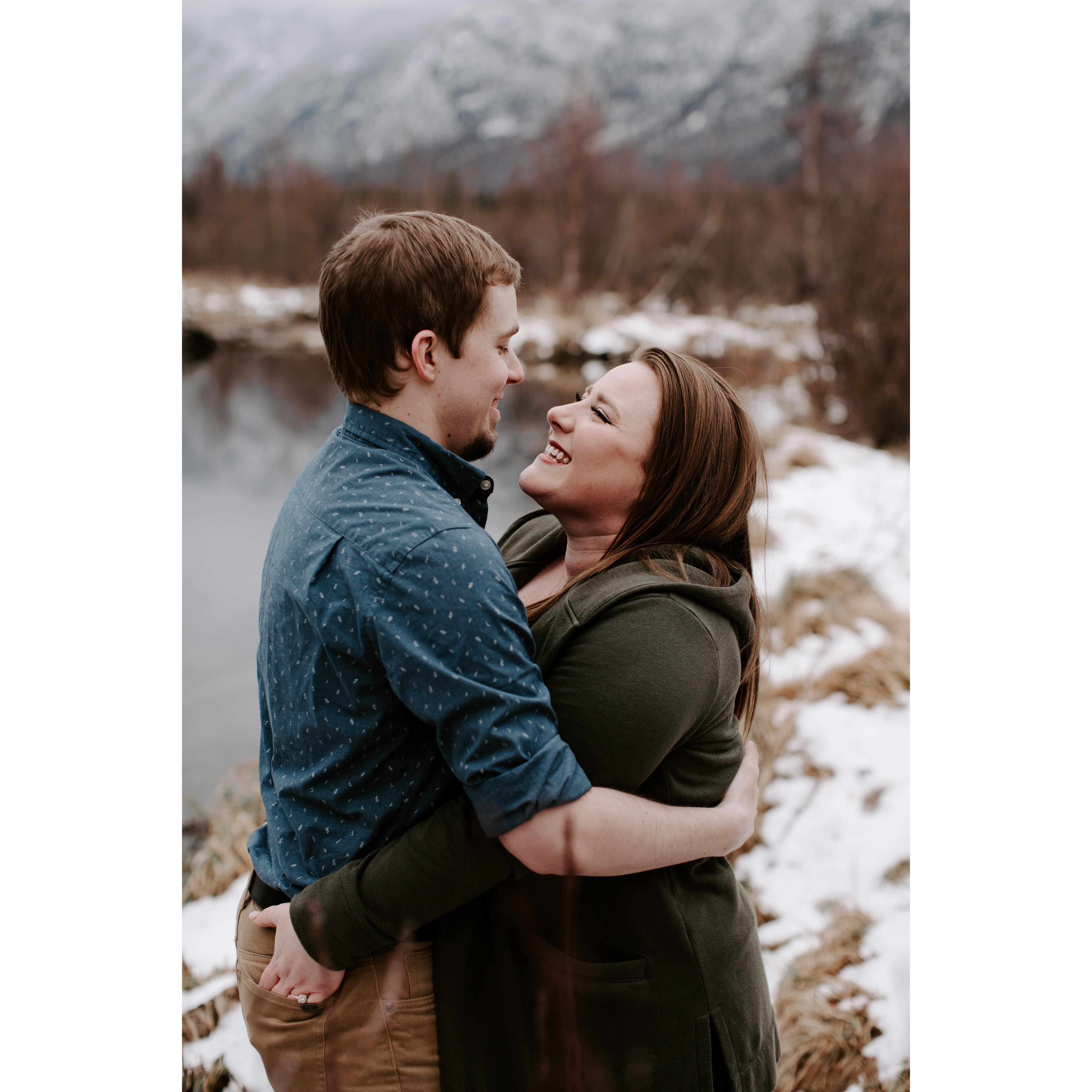 Engagement photos done in Alaska at Eagle River Nature Center by the amazing Sarah French.
Instagram: @sarah.french.photo
Facebook: @Sarah French Photo
Website: sarahfrenchphoto.com