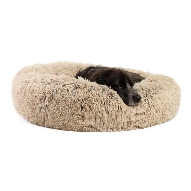 Shag Donut Dog Bed - 30"x30", Taupe