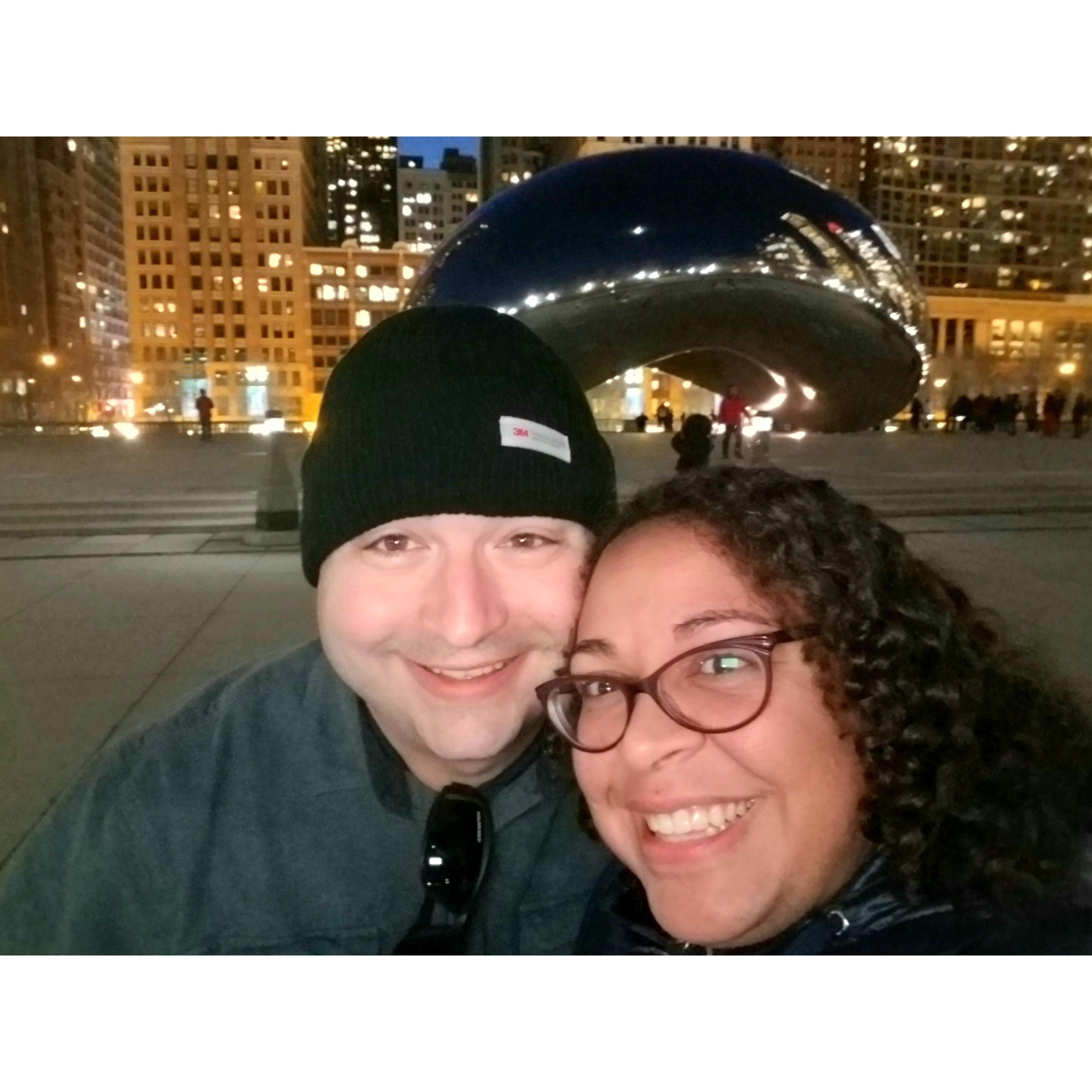 The night was quite chilly and a bit windy but seeing Cloud Gate together was such a treat!