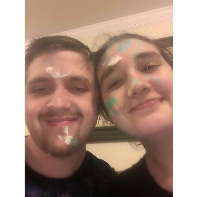 Daniel's first time icing Christmas cookies turned into a food fight!          Henrico, Va  December 2017
