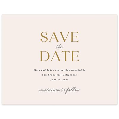 Linen, Beige Wedding Digital Save the Date - Hippley Landscape