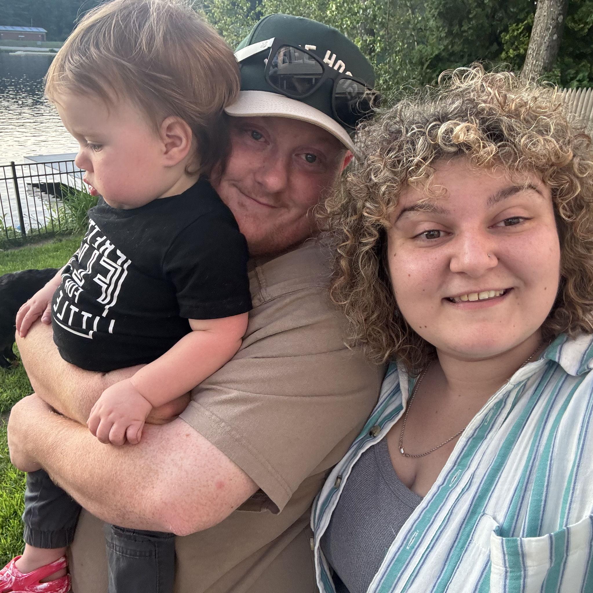 Evening with family on the lake.