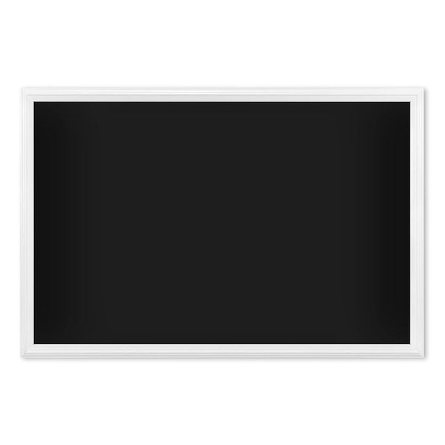 U Brands Magnetic Chalkboard, 30"x20", White Wood Style Frame, Premium Matte Surface