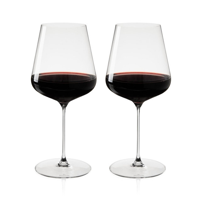 Spiegelau Definition Bordeaux Wine Glasses, European-Made Lead-Free Crystal, Dishwasher Safe, Set of 2, 26 Ounces, Clear