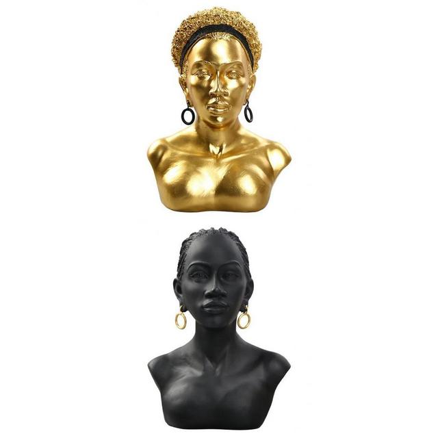 2x African display rack Art Figurine Resin Statue Home Decor Office Modern