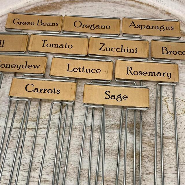 20, 40, 80 Packs of Copper Garden Markers + Labels + Oil Based Marker -- Plant Tag -- Herb Marker -- Planter Earth -- Garden Supplies -- WO