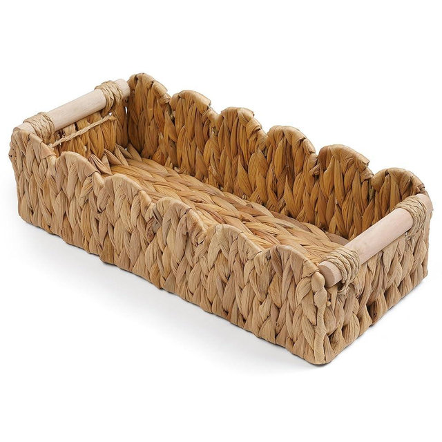 Toilet Paper Storage Basket Bathroom Counter Organizer Wicker Baskets for Organizing Cute Basket for Bedroom Nursery Room Kitchen Bathroom Decor -Natural