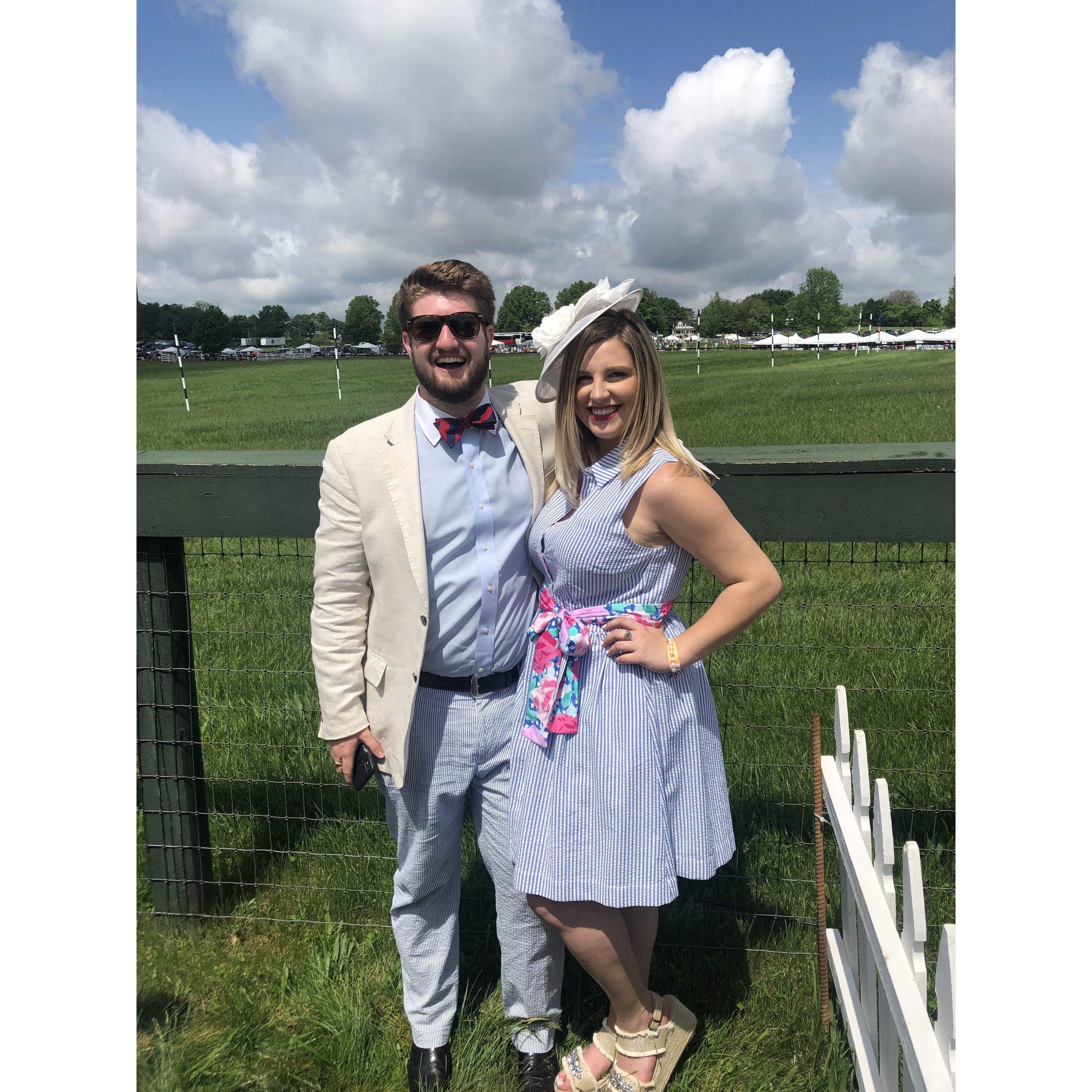 ...our first official picture at the horse races...