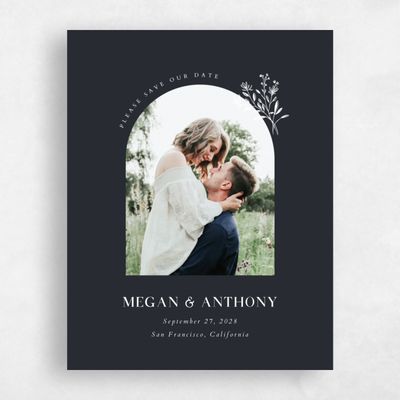 Black Wedding Save the Date - Bellisi Photo