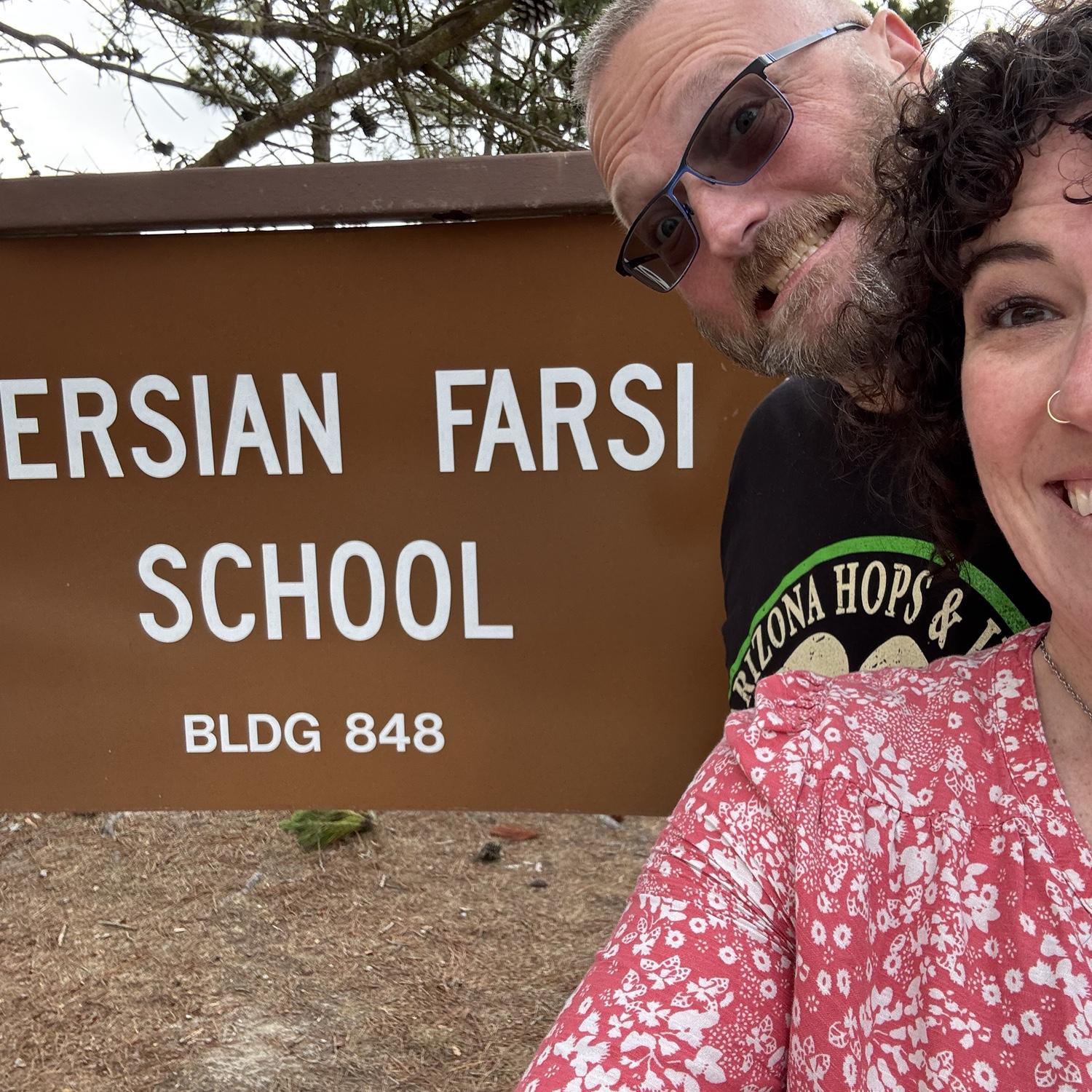 Back where it all started, and where this new chapter really began, the Farsi Schoolhouse at DLI where Devin proposed this past summer! đź’Ť