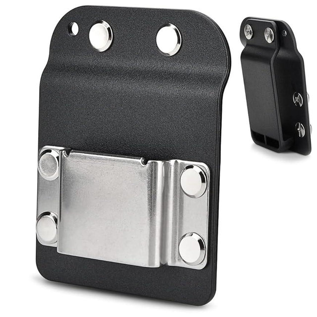Drill Holder for Tool Belt, Quick-Release Clip, Fits Up to 2" Belts - Compatible with Dewalt, Milwaukee, Ryobi Cordless Drills, Impact Drivers, and Nailers