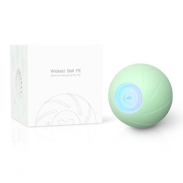 Cheerble [3 Interactive Modes Intelligent Interactive Dog Toy Ball with LED Lights, Wicked Ball PE, Jumping Activation Ball for Medium/Large Dog, DC Rechargeable (Green)