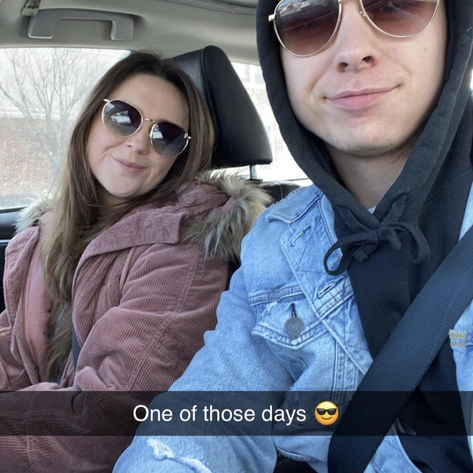 Paul wanted to try on all of Emilee's sunglasses!