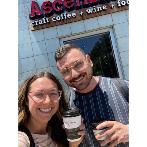 FIRST PICTURE AS A COUPLE. And all God's people said "Alleluia"!