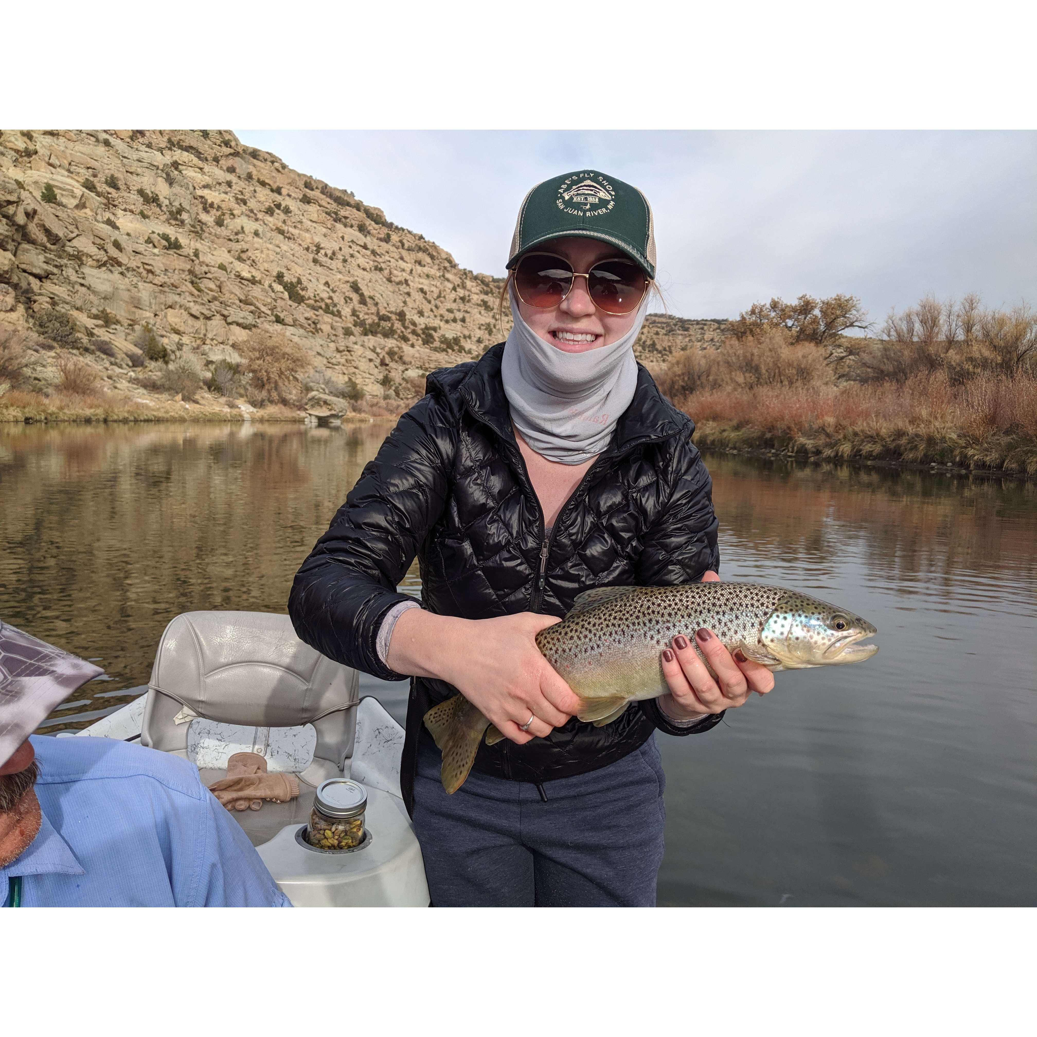 Always making sure she is there to humble Steve on fishing trips