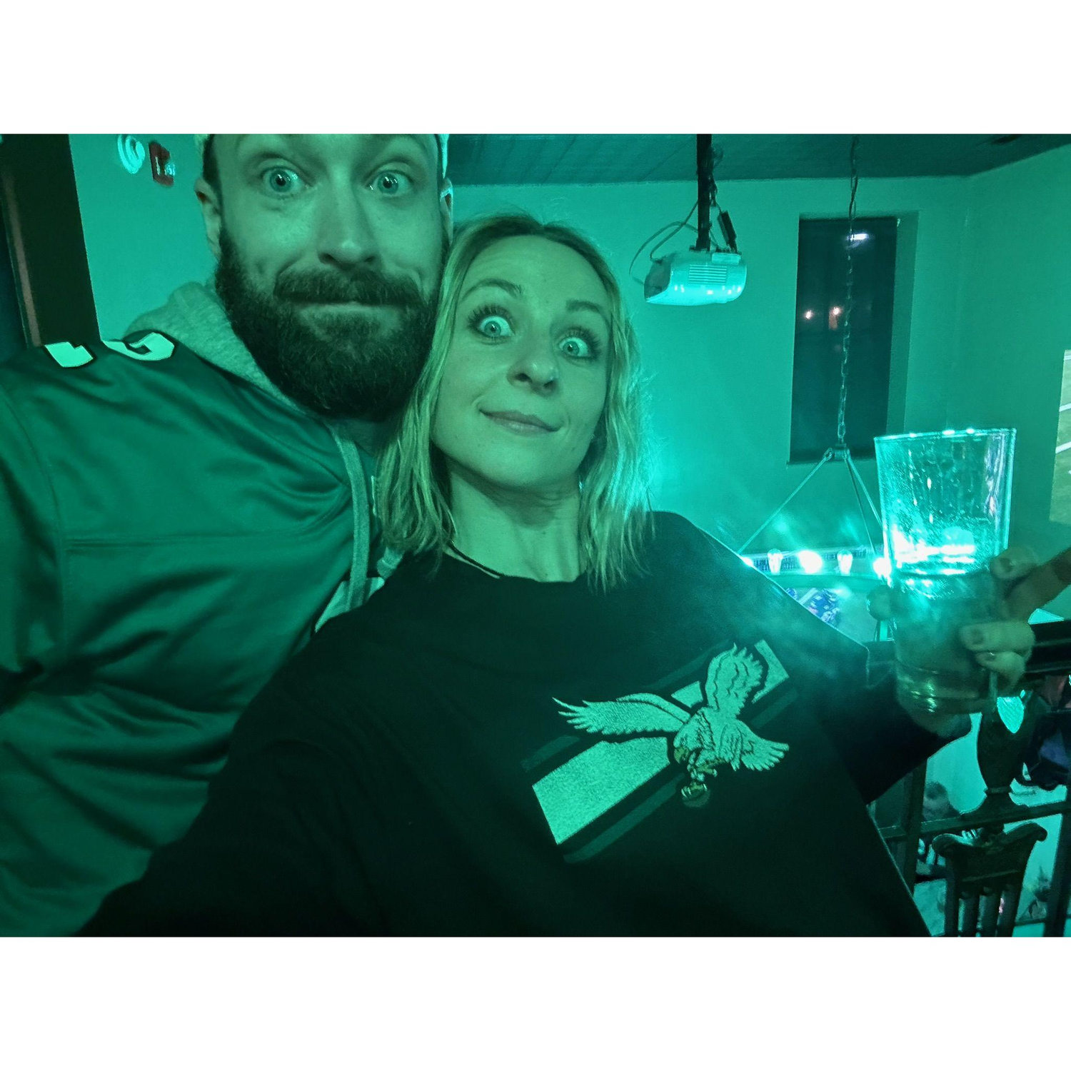 Eagles Super Bowl party in Philly with Mike’s friends.