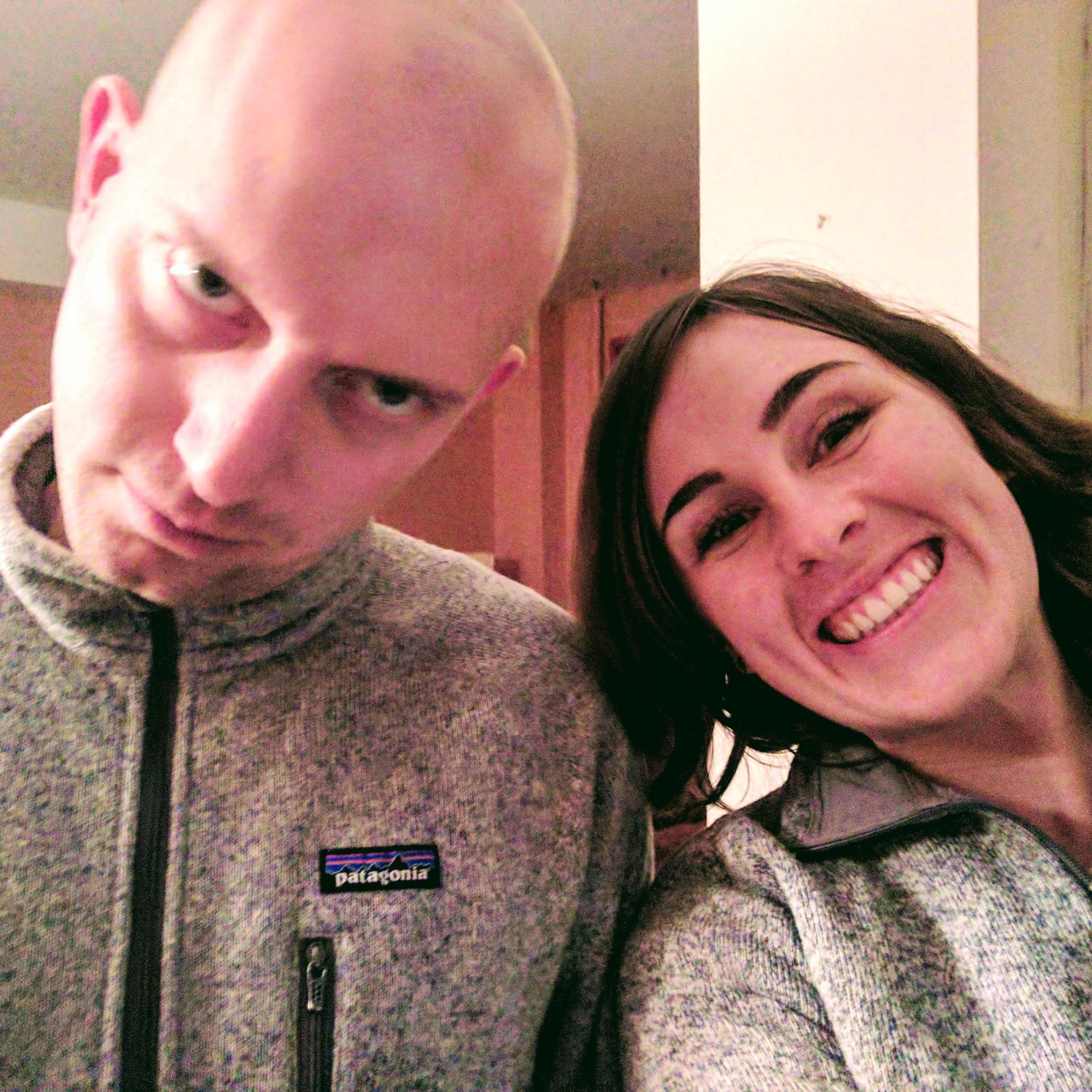 2016. Second Thanksgiving in NYC. Our matching sweater game is on point, much to BOTH of our delight!
