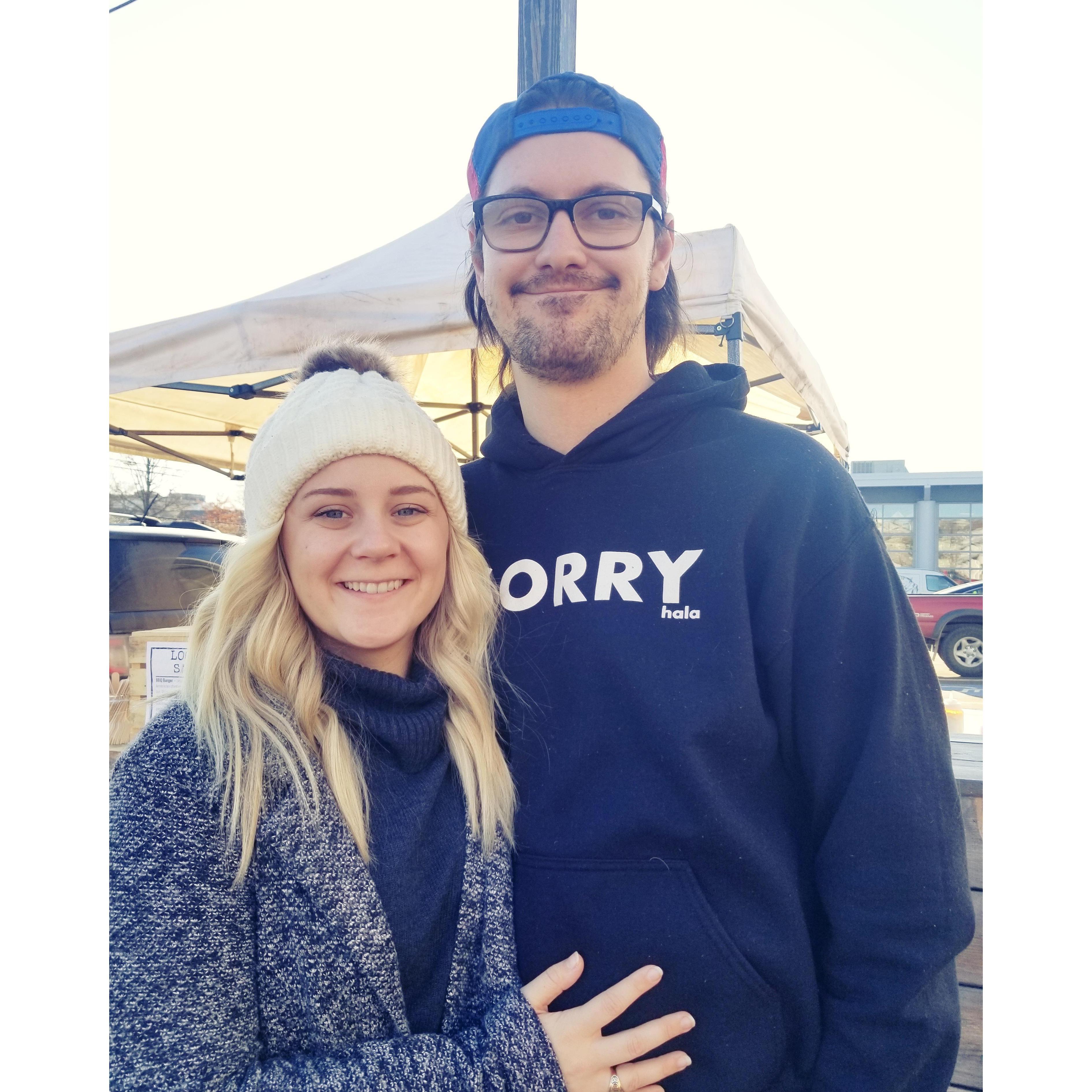 This was Matt's second Christmas in Maine with Alex's family. The day before this picture, Alex and Matt picked out Alex's engagement ring.