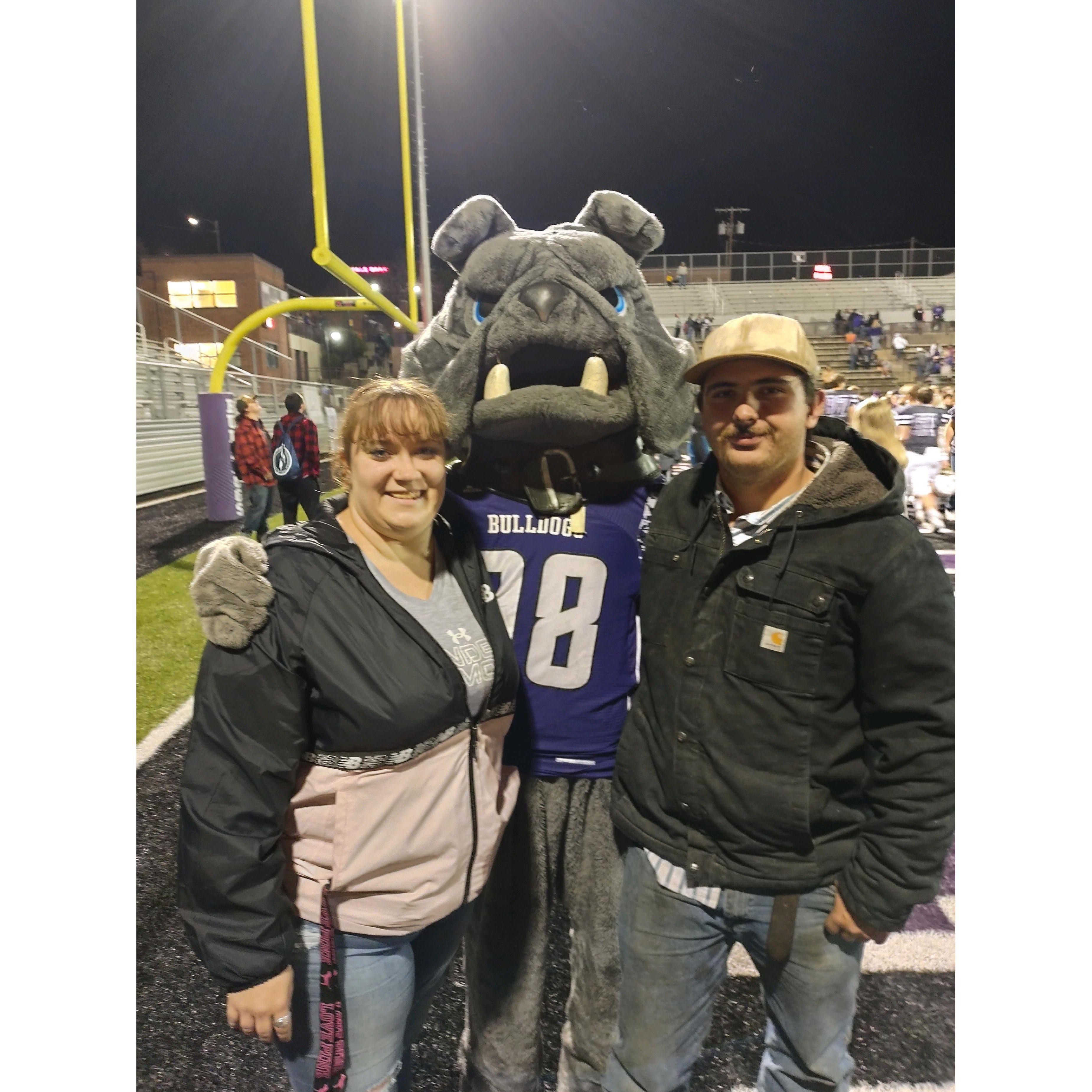 Butte High football with Denver as the mascot.