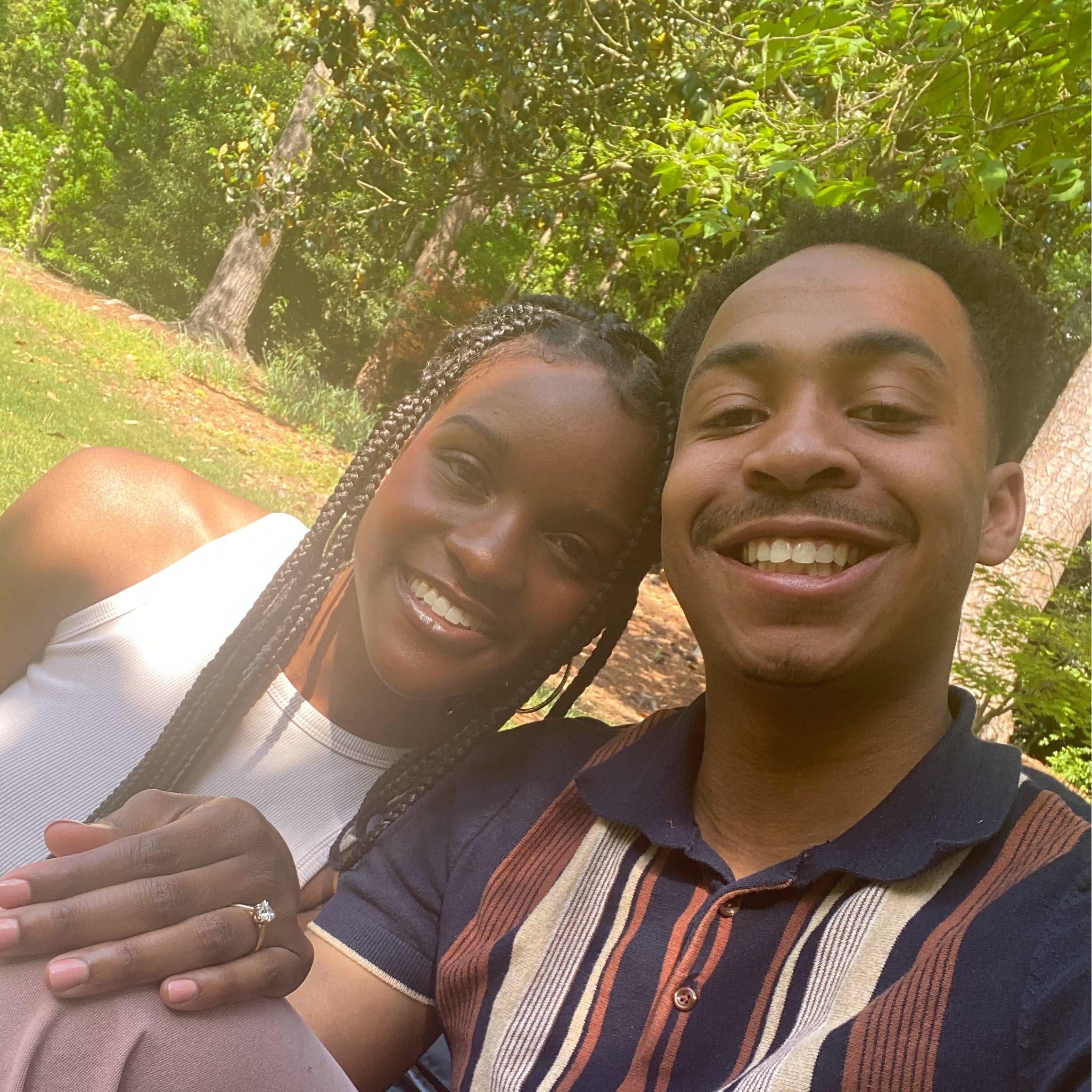 On April 28th, 2024, Corey proposed at the Duke Gardens, where we had our first date!