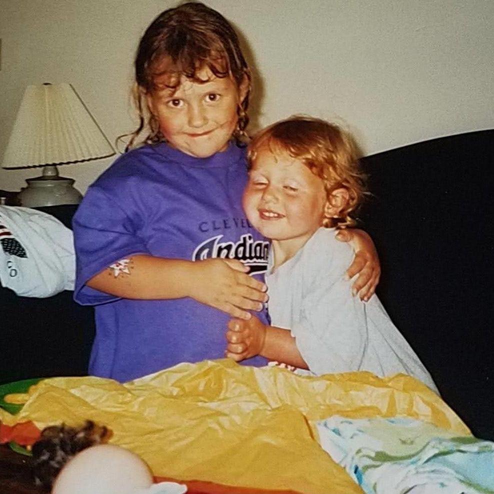Olivia with Abby (bridesmaid)