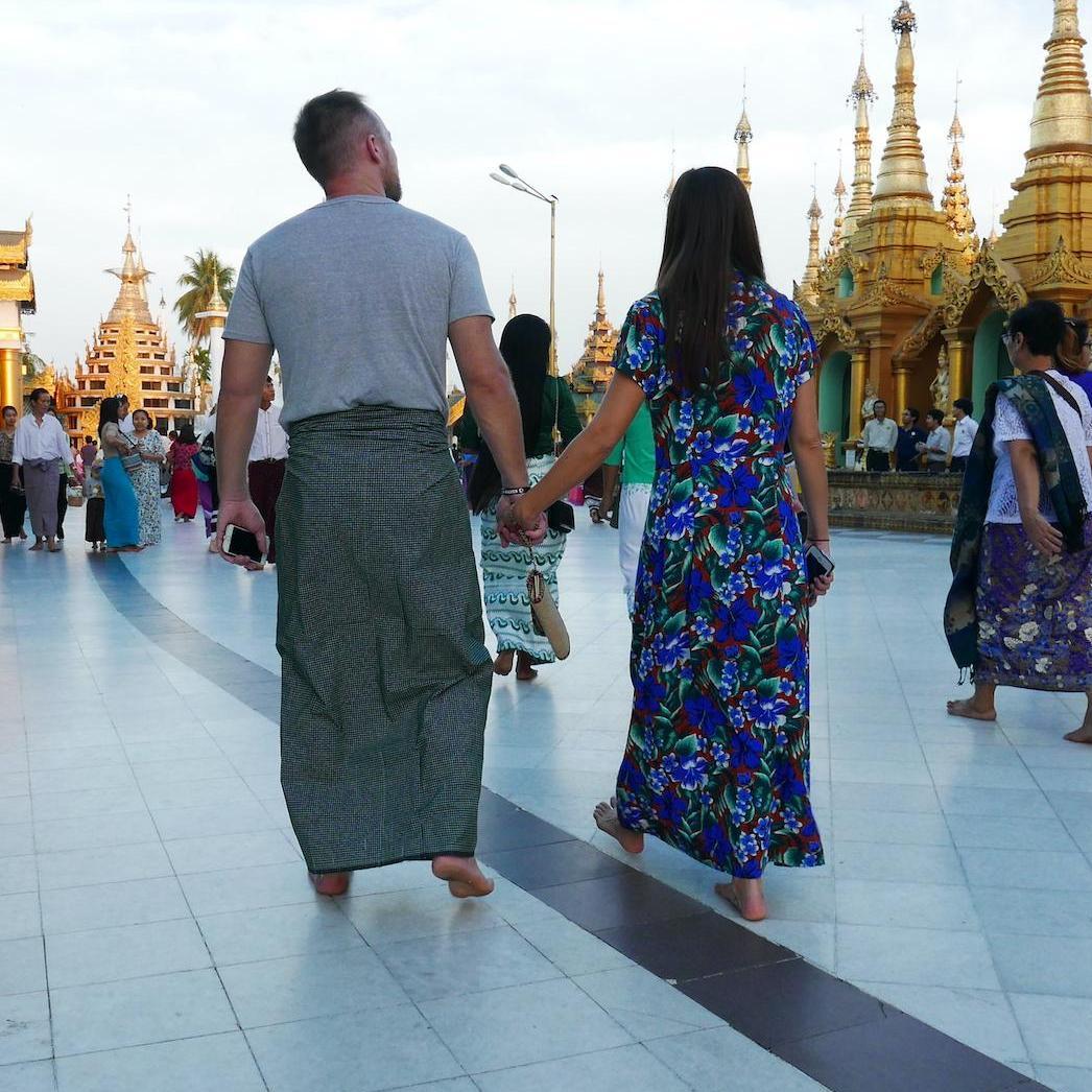 Kendall and Aaron met in Yangon, Myanmar in 2018 when Kendall traveled there for work from Bangkok. They started dating soon after.