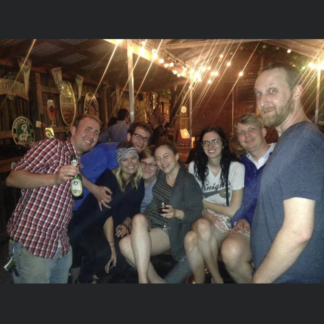 Squad at the very location Declan and Fiorella met. - May 2016