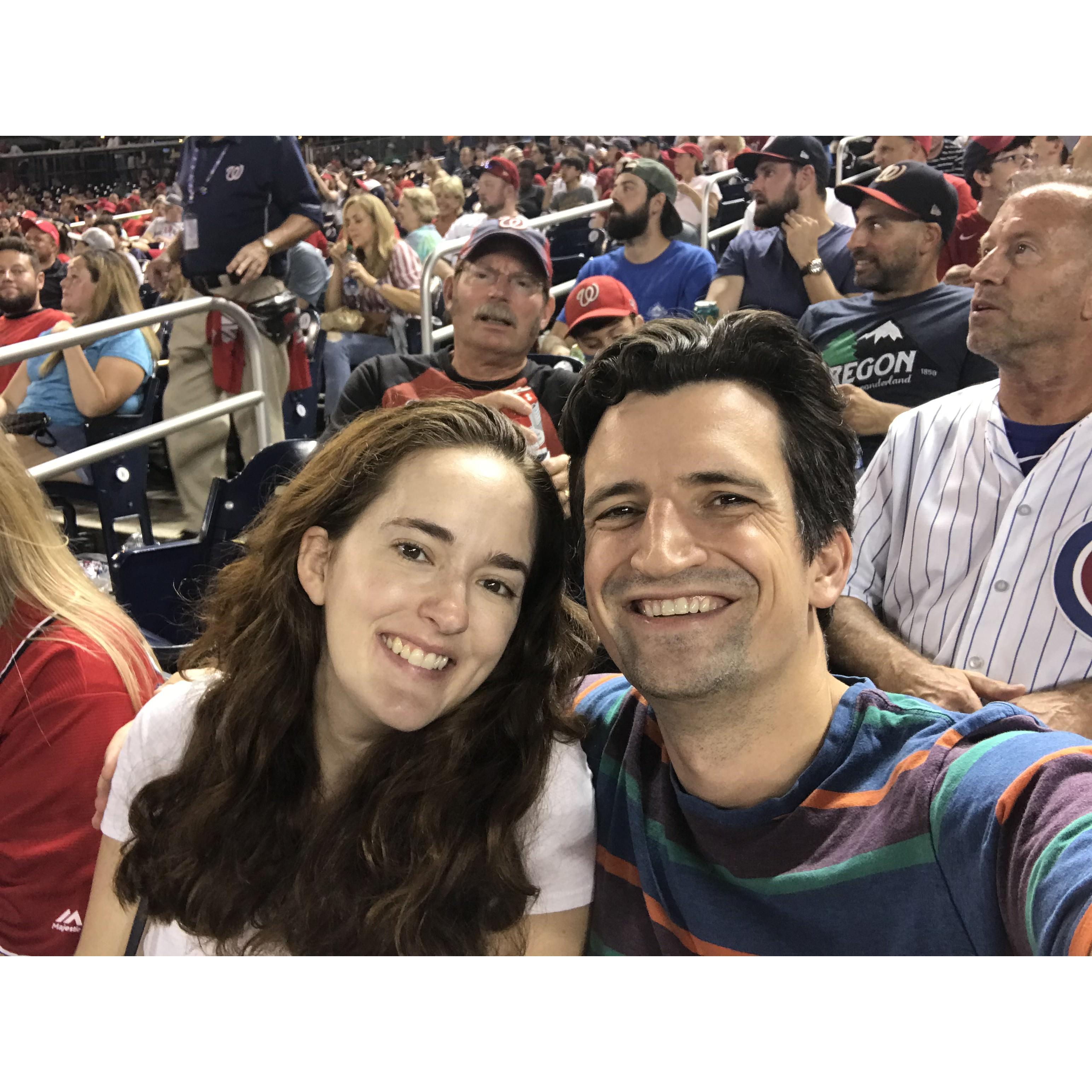 Supporting the home team.