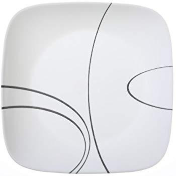 Corelle Square Simple Lines 10-1/2-Inch Plate Set (6-Piece)