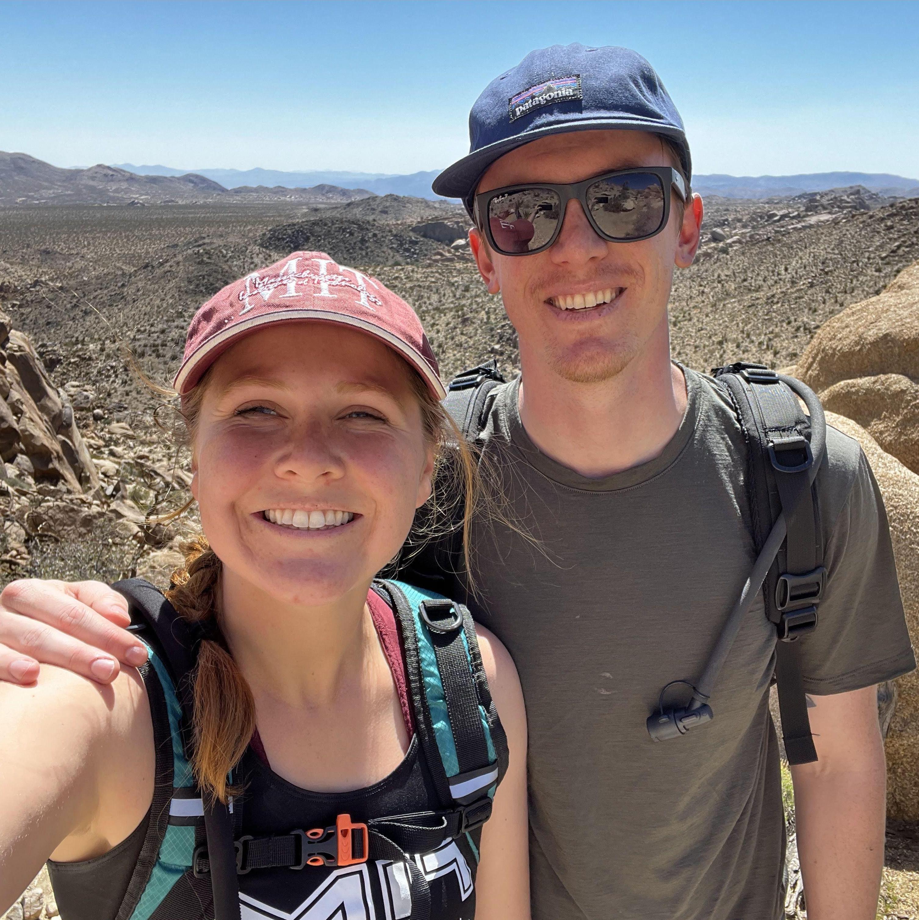 4/2/22 - Look how happy we were! Before we discovered that we were totally lost. In the heat, in Joshua Tree, without service or water remaining.