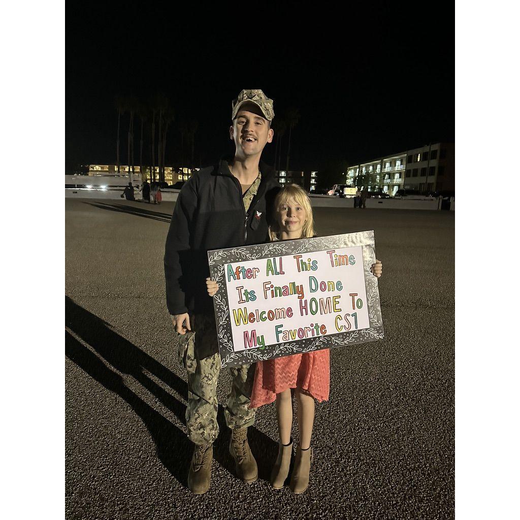 December 18th, 2024 - Joe returned from deployment and was welcomed by Jessie and Lily with open arms and happy tears