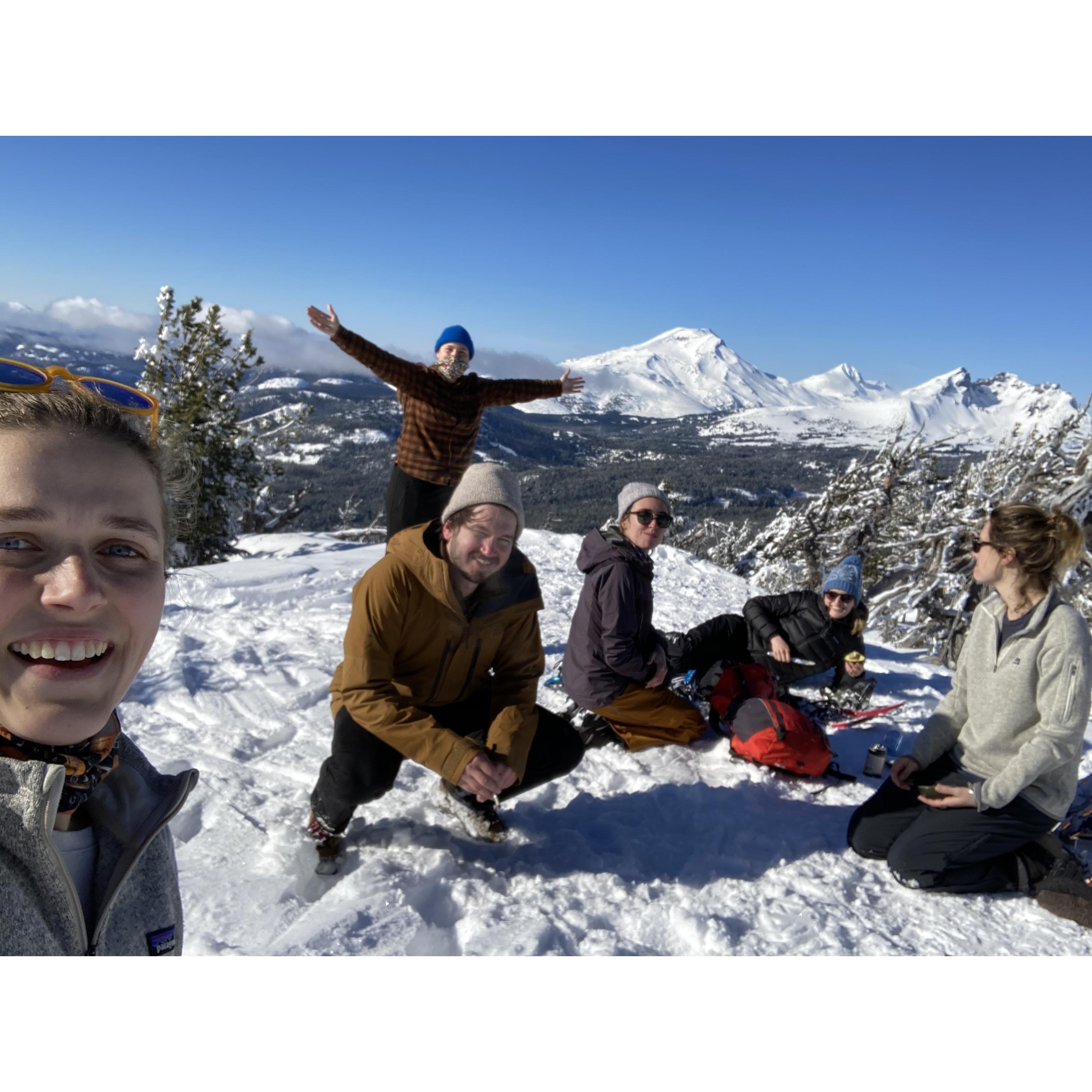 Bend with Willamette buds + WWBB + 1 fans! This was the closest we ever came to breaking up when Sophie pushed me in the snow and I almost broke my ankle.