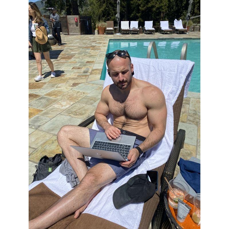 Big Sur, California | Andy really knows how to relax.