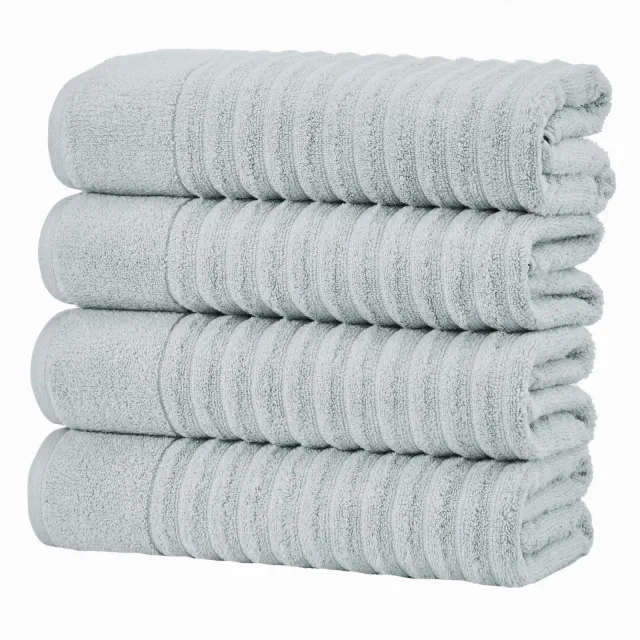 Luxury Cotton Ribbed Texture Towel Set - Great Bay Home .