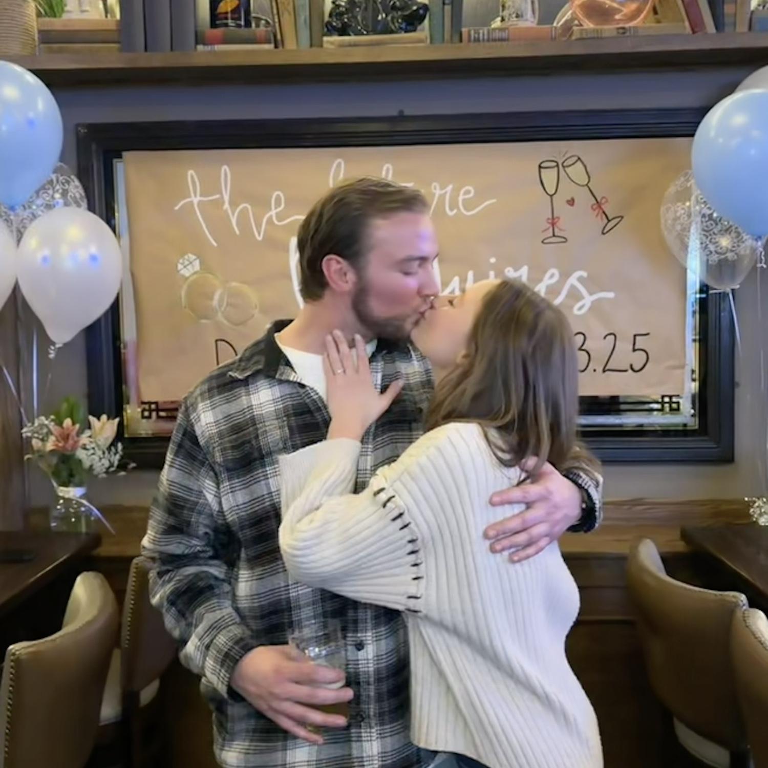 David kept the surprises going by taking Virginia to one of their favorite Arlington bars with friends and family waiting to celebrate the engagement! 

February 15, 2025