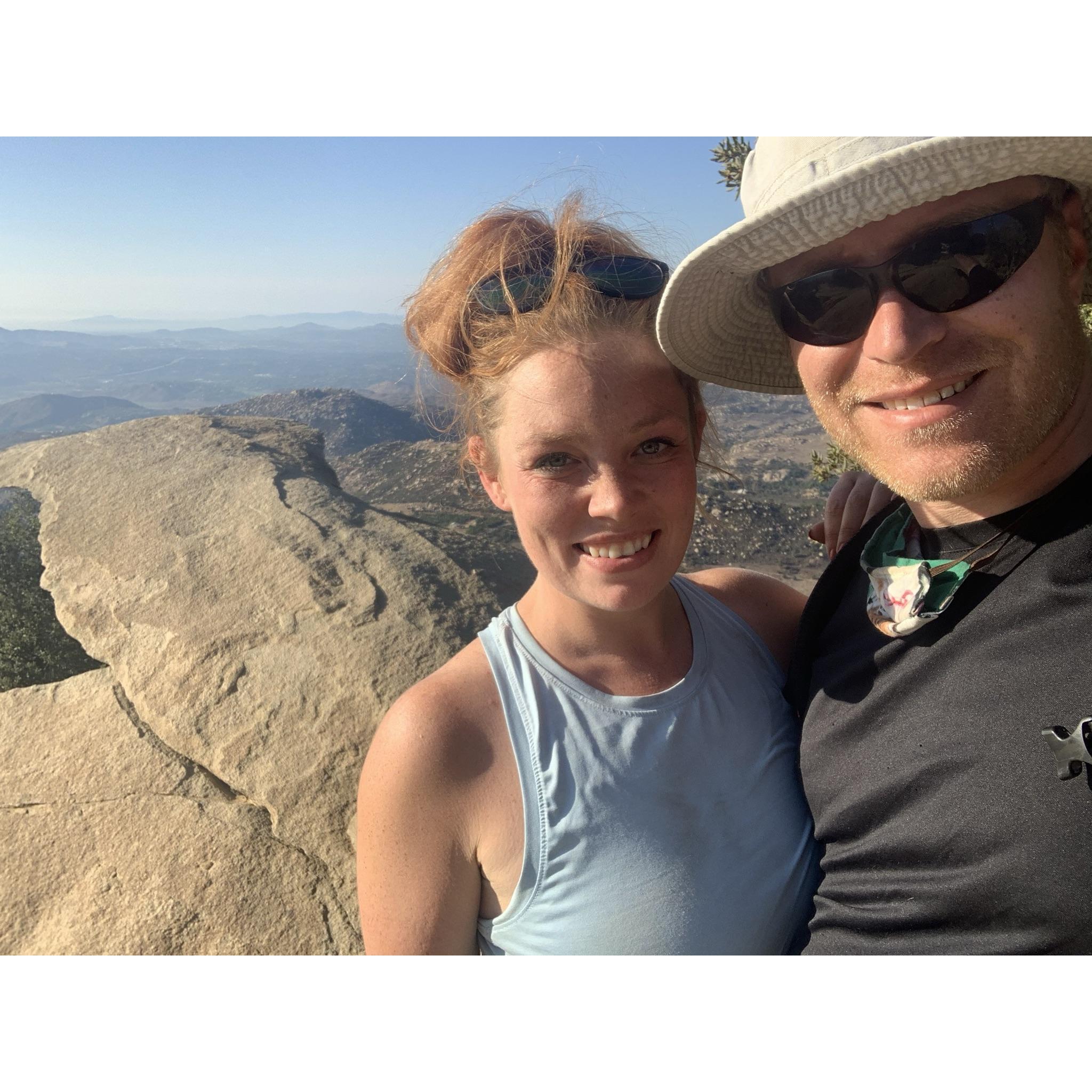 I knew Chad was the one for me when his patience and motivation helped me up this mountain!