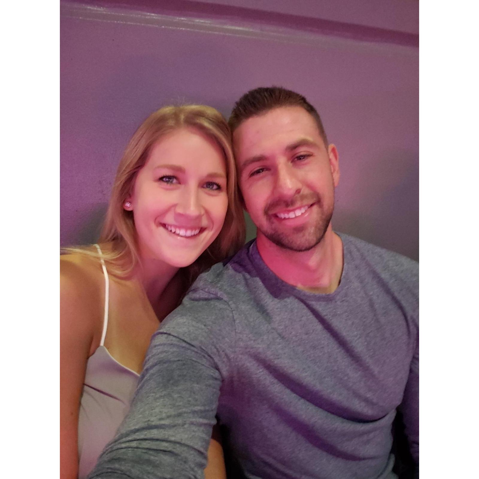 Our first picture together at the Sam Smith concert in 2018.