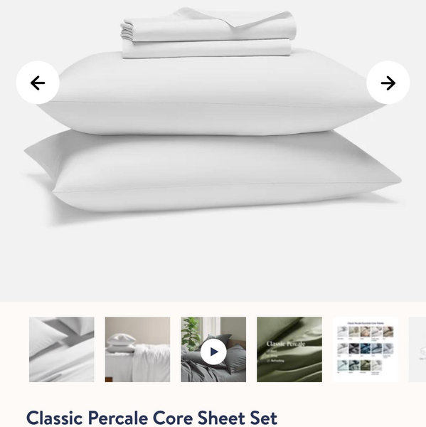 Classic Percale Core Sheet Set - Cloud - Queen