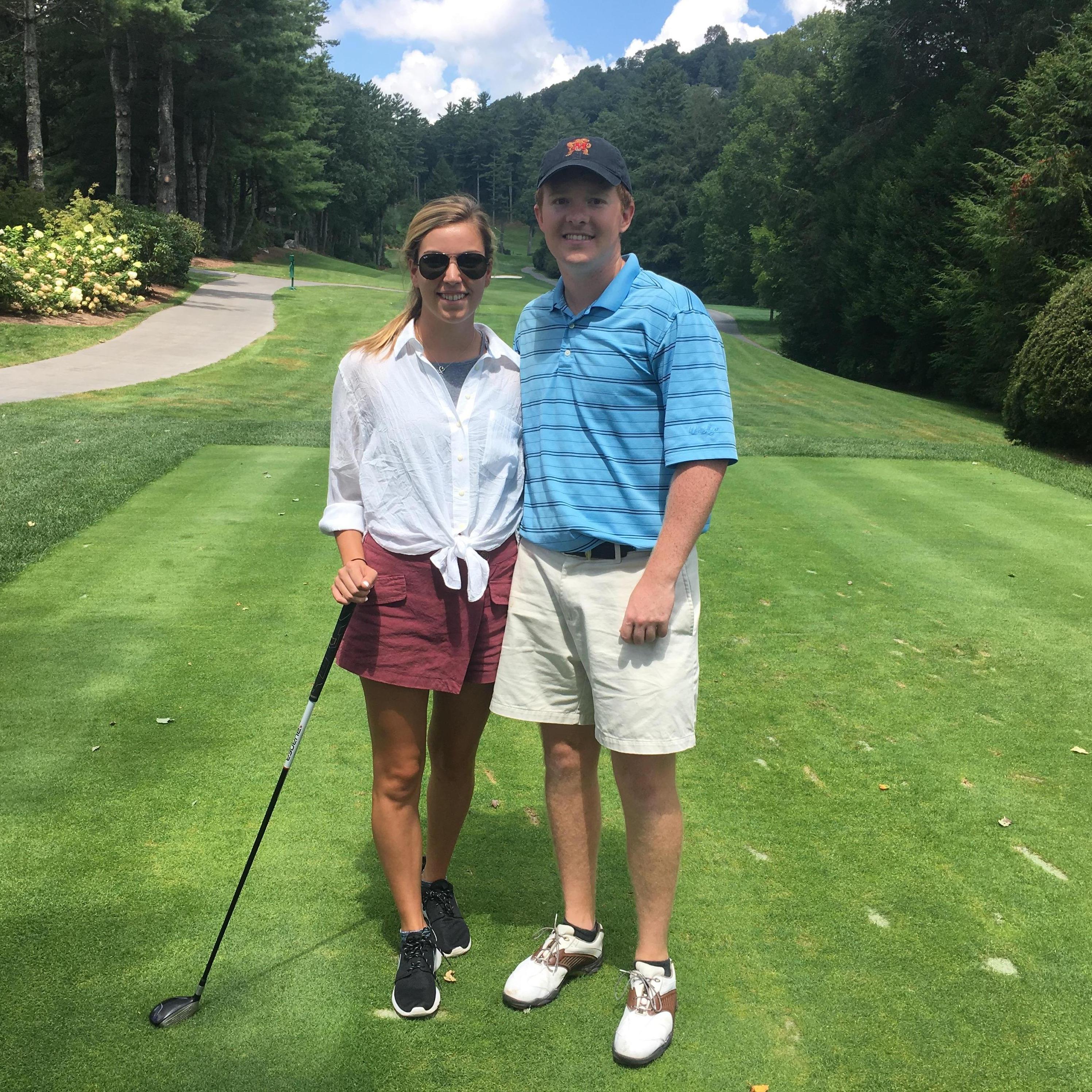 Enjoying a round of golf in Highlands, 2016!